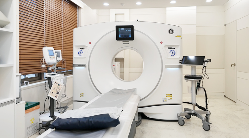 인본병원 파주운정점 3층 영상의학과 CT검사실 입니다.